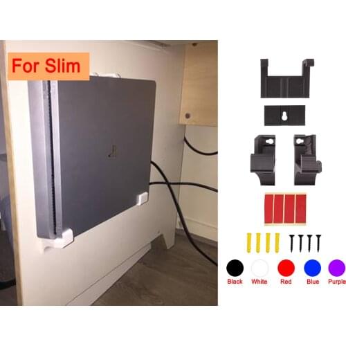 Wall Mount Rack Chip Cooling Stand Wall Stick Dock Stand Hander for PS4 PS4 PRO PS4 Slim Game Console Hanging 3D Print Plastic