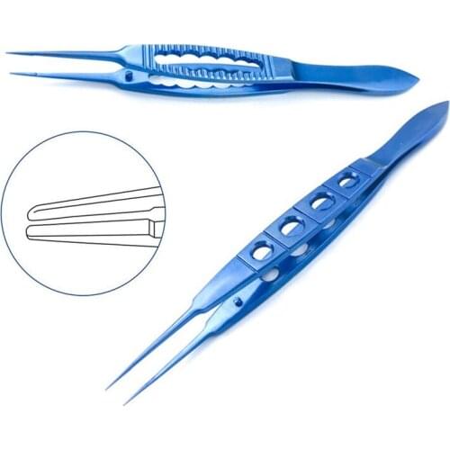 Ophthalmic Forceps Titanium Straight Tying Forcep 108mm Eye tweezers ophthalmic instrument