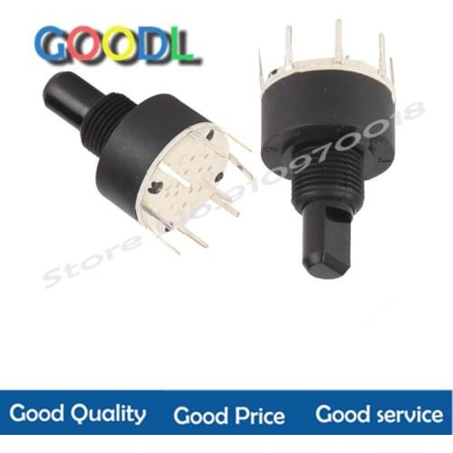 Interruptor banda giratoria SR16 de plástico, 16MM, 2 polos, 3, 4 posiciones, 1 polo, 5, 6, 8 posiciones, longitud del mango, 15