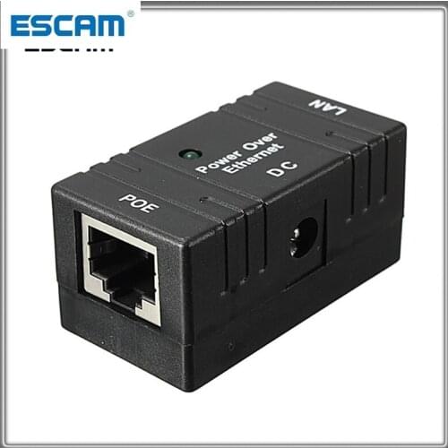 POE Passive Injector Splitter Wall Mount PowerPOE Injector RJ45 Power over Ethernet Switch Power Adapter by ESCAM POE01