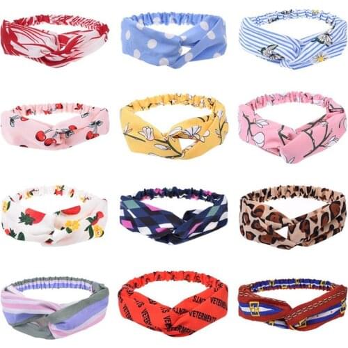 1 pcs Fashion Sweet Women Girl Yoga Elastic Soft Turban Floral Stripe Twisted Knotted Party Hair Band Headbands Hot Sale