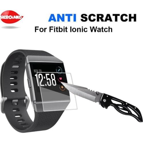 Clear HD Hardness 8-9 H Watch Screen Protector Full Coverage Water Films protection Guards for Fitbit Ionic Smartwatch