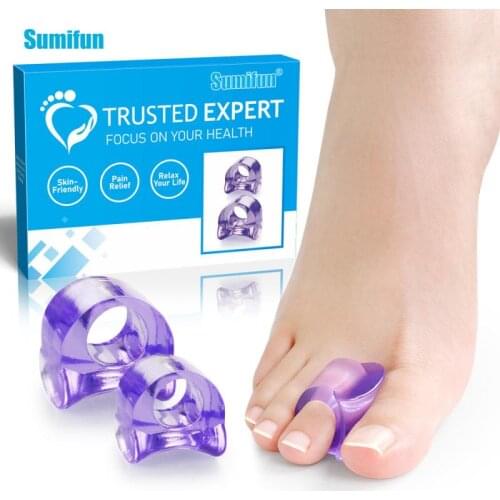 4 Pairs Toes Separator Suitable Bunion Corrector Material Soft Gel Straightener Spacers Stretchers Care Tool Size L/M Foot Care