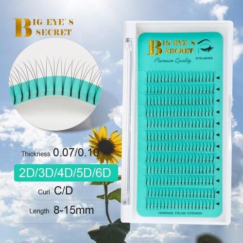 Big eyes secret luxury Premade Volume fans 2D/3D/4D/5D/6D eyelash extensions synthetic hair Russian volume lashes Extension