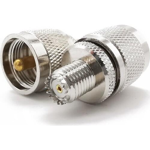 1Pcs RF Connector PL259 UHF Male plug to Mini UHF Female jack RF Straight 50 Ohm Adapter Converter Connector