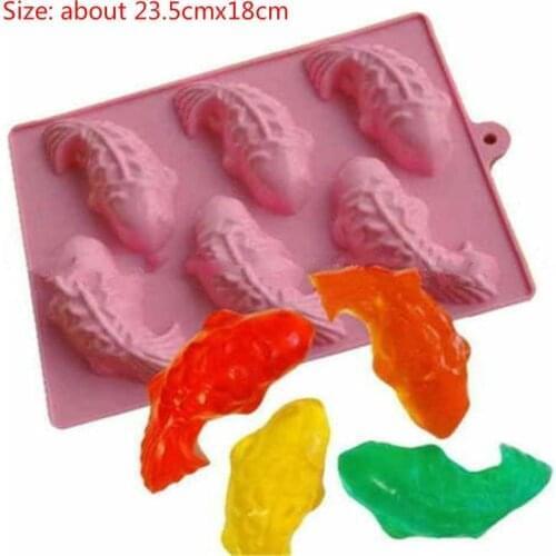 3D DIY Silicone Fish Shape Cake Mould Carp Fondant Mold Chocolate Cupcake Soap Molds Candy Craft Cookie Kitchen Accessories