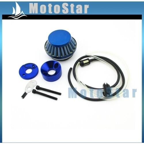 Blue Racing Air Filter Carburetor Carb Clearner Adapter Fuel Hose For 23cc 33cc 43cc Engine Big Foot Goped Blade Z Scooter