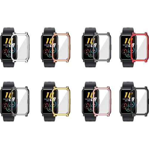 TPU Soft Full Screen Glass Protector Case Shell Edge Frame For Honor Watch ES Strap Band Protective Bumper Cover Accessories