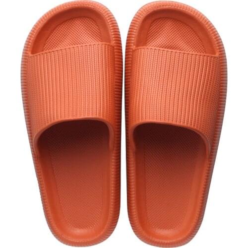 2021 Thick Sole Home Women Slippers 4.5cm Heel Ladies Platform Flat Shoes Non-slip EVA Living Room Indoor Slides Women Slippers