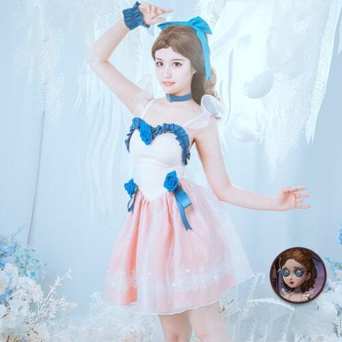 Game Identity V The Red Shoes Perfumer Vera Nair Cosplay Costume Women Cute Dancing Dress Pink Halloween Carnival Uniforms