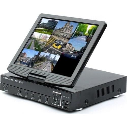 4ch 3 in 1 Analog AHD Digital Video Recorder (DVR) & ONVIF IP 720P Network Video Recorder (NVR) with 10.1 Inch TFT LCD Screen