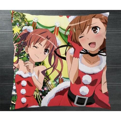Anime Toaru Majutsu no Indekkusu Misaka Mikoto Shirai Kuroko Two Side Pillowcases Pillow Cushion Case Cover Cosplay Gift P39