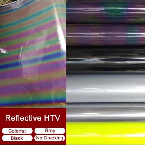 Free shipping 1 sheet 10"x20"/25cmx50cm Reflective Heat Transfer Vinyl Hologram PVC Press Tshirt Iron On HTV Printing