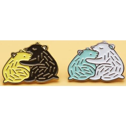 Sea bear brooch and enamel pins Men and women fashion jewelry gifts anime movie novel lapel badges