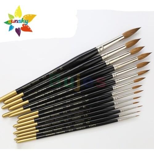 Original Japan Holbein 910 Collinski red mink Round head Watercolor brush pen Good flexibility Good softness Art supplies