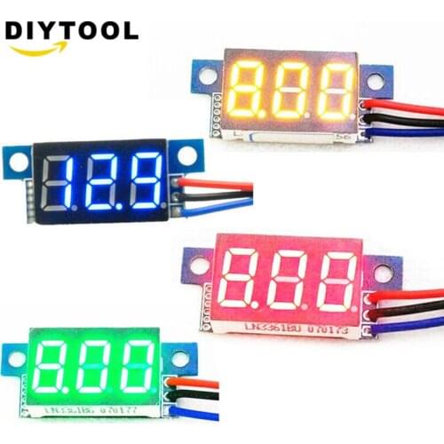 DC 0-99.9V 3-Digit Display Voltmeter 0.36 Inch Mini LED Digital Voltmeter Red Panel Voltage Meter