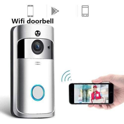 Two-Way Door Bell WiFi Wireless Video PIR Doorbell Talk Smart Security HD Camera for Apartments Door Bell Ring for Phone Home