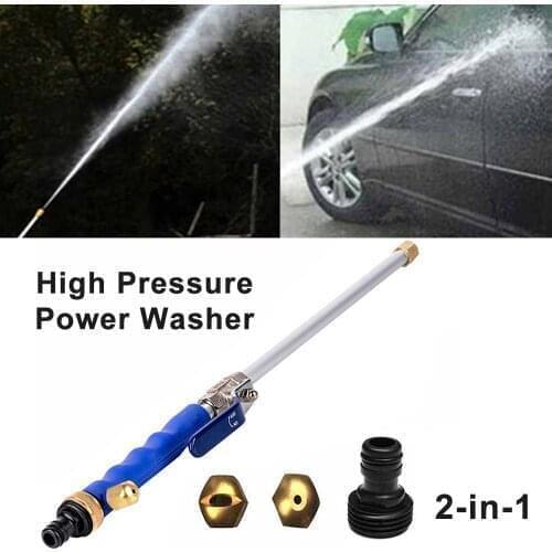 2-in-1 Blue High Pressure Power Washer Nozzle Garden Car Washing Access