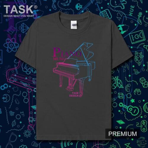 Grand piano colorful piano lines colorful instrument music mens t shirt clothing t shirt for men meeting tops summer clothes