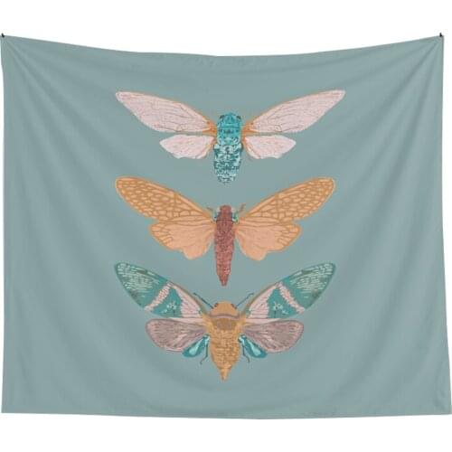 Blue Butterfly Tapestry Psychedelic Background Cloth Background Wall Decoration Cloth Tapestry Home Decoration Tarot Tapestry