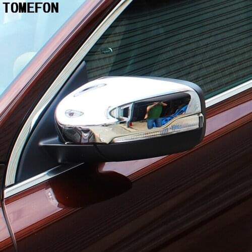 TOMEFON For Volvo XC60 2014 2015 ABS Chrome Side Door Rearview Mirror Protector Mirrors Cover Trim Car Exterior Styling 2pcs