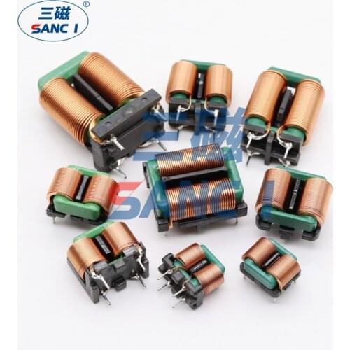 Common Mode Inductance 10mH High Current Flat Copper Wire Filter EMI Straight Pin Magnetic Toroidal Coil