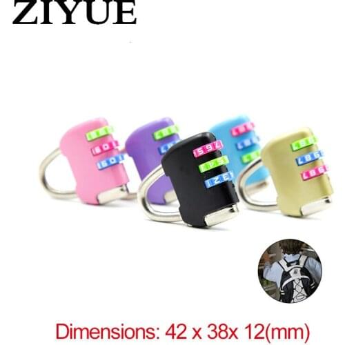 2PCS Free Shipping Small Zinc Alloy Multi Colorful button Travel Luggage Password Mini number code padlock