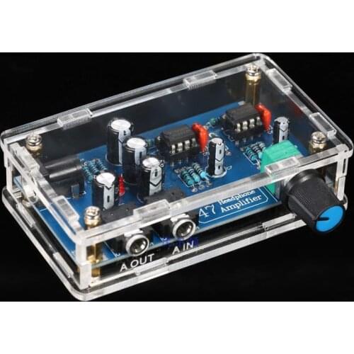 1 Set 47 Headphone Amplifier Board Kits AMP Earphone with Case For Classic 47