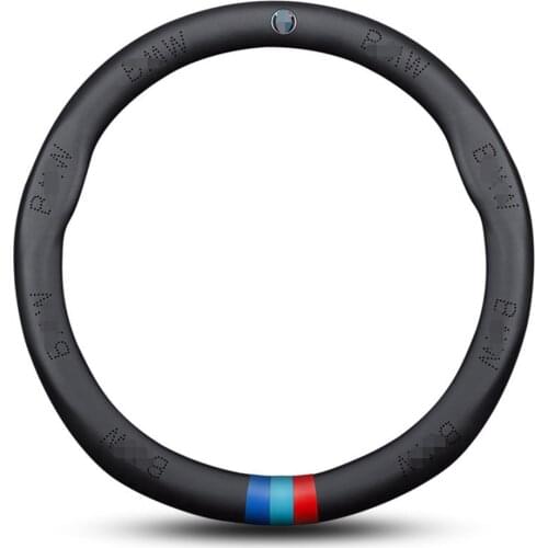 Cow Leather Car Steering Wheel Cover All Season Fur Cow Leather For G30 G31 G32 X3 G01 X4 G14 G15 G02 X5 G05 F20 F21 F22 F23 F30