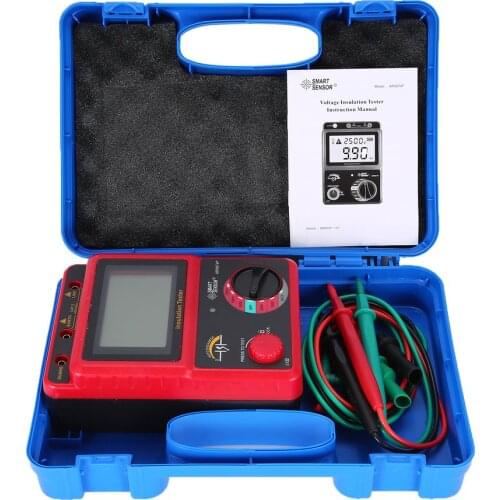 100-2500V Megger Insulation Earth Ground Resistance Tester Megohmmeter AC / DC Voltmeter Tester