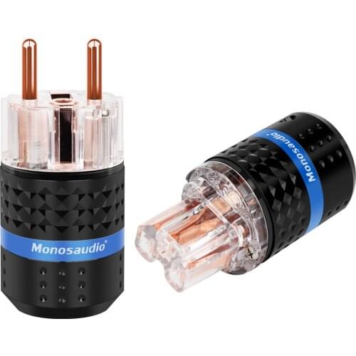 Monosaudio M103/F103 99.998% 99.998% Pure Copper US version Power Plug Audio Power Connector IEC320 C13 connector Plug