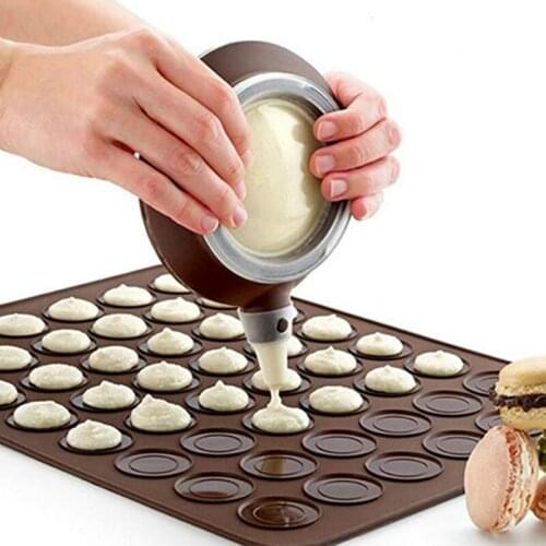 Macaroon Kit Macaron Silicone Mat Non-Stick Baking Mold Set 48 Capacity Macaron Pot Cake Decorating Supplies