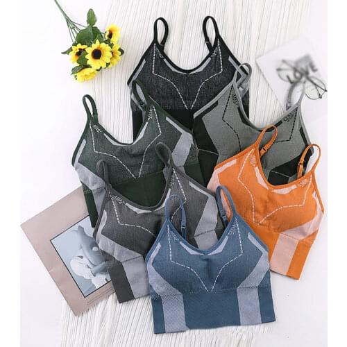NEW Cotton Sports Bras Women Push Up Solid Sports Bra Jogging GymFitness Vest Girl Underwear Fitness Running Yoga Sport Tops