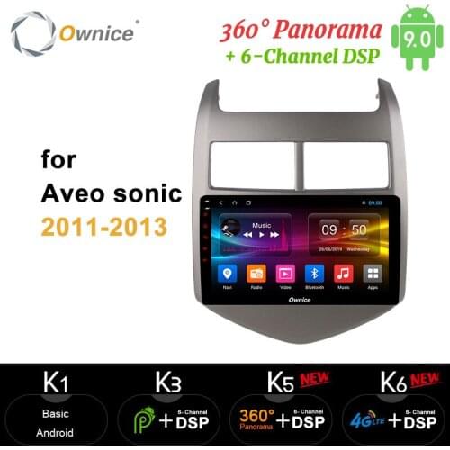 Ownice 8Core Android 9.0 Car DVD player carplay GPS Navi 360 Panorama DSP 4G LTE SPDIF FOR CHEVROLET AVEO 3 SONIC 2011 2012 2013