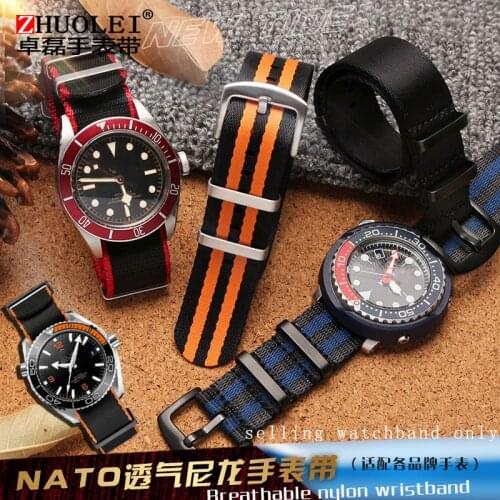 20 MM 21M 22MM 23MM upgraded design nylon watch strap adapted to Tito/Omega/Medo/Seiko NATO canvas chain mens watch strap