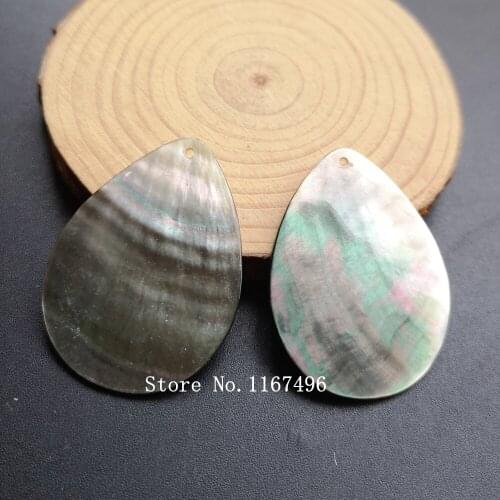 50pcs /lot 30x40mm Drilled Natural Pear Cut Mother Pearl Shell Beads ,Pear Mother of Pearl Shell MOP for DIY Jewelry