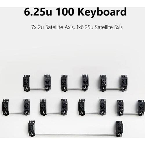 7u 6.25u 2u Stabilizers Clear Satellite Axis Plate Kit For Cherry Mechanical Keyboard Keycap Accessories