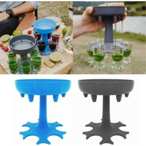 6 Shot Glass Dispenser Holder Party Games Wine Whisky Beer Dispenser Rack Bar Accessories Caddy Liquor Dispenser Drinking Tools