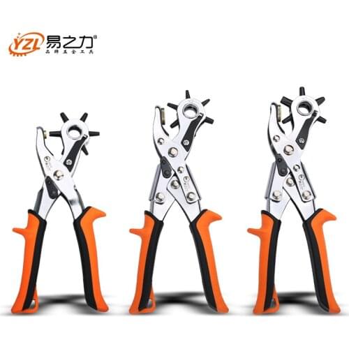 Heavy Duty Leather Belt Hole Punch Plier Eyelet Puncher Revolve Sewing Machine Bag Setter Tool Watchband Household Strap leather