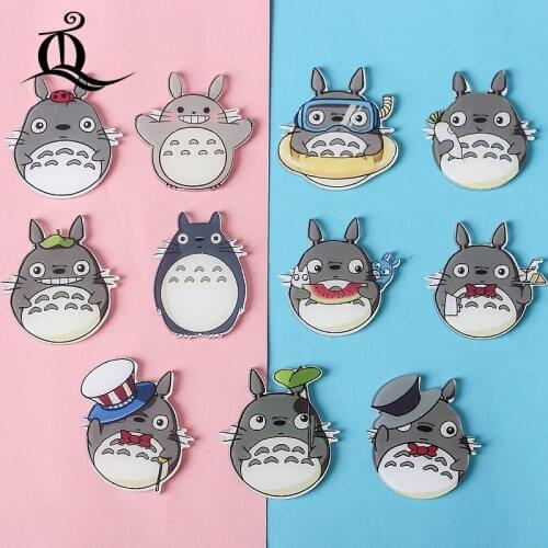 1PCS Mix lovely Totoro Cartoon Icons on The Pin Kawaii Icon Badge Bacges on Backpack Badges for Clothing Acrylic Badges Z71
