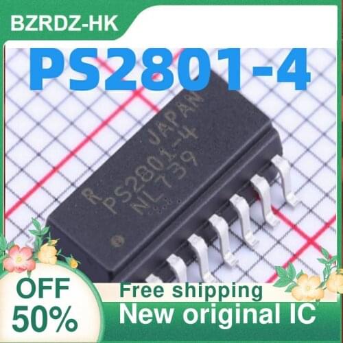 2-10PCS/lot PS2801 PS2801-4 PS2801-4-F3-A SOP-16 New original IC