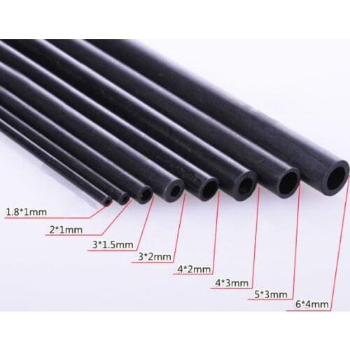 1.8mm 2mm 3mm 4mm 5mm 6mm carbon fibre tube carbon fiber tubing circular pipe Aircraft model material model aircraft stiffener