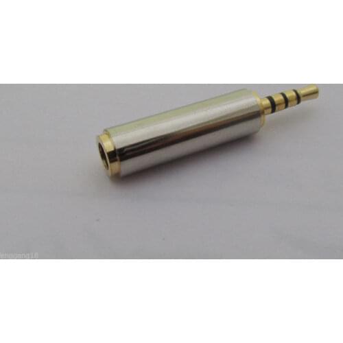 1pcs 2.5mm Male Plug to 3.5mm 1/8" Female Jack Audio Video Plug Adapter Converter