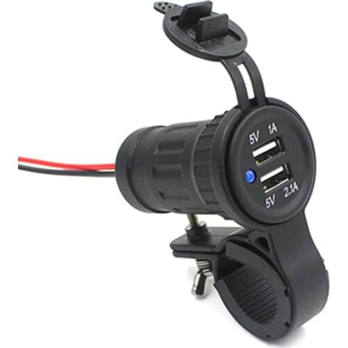 12V24V Motorcycle Leading Car Waterproof Dual USB GPS Mobile Phone Charger Car Power Adapter Socket Motorcycle Accessories