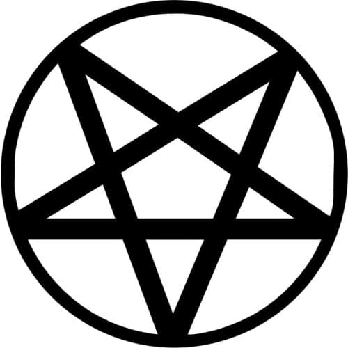 15*15CM Pentagram Car Styling Car Stickers Decals Motorcycle Decorative Decals Black Silver C2-0440