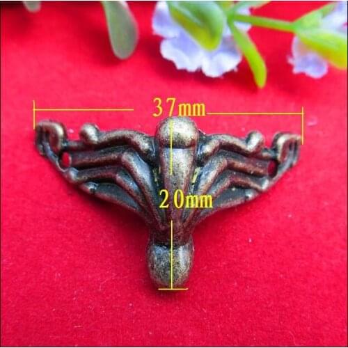 30pcs/lot Furniture legs alloy small foot leg foot care foot wooden wine quadrilateral bronze wrap angle small tiger feet