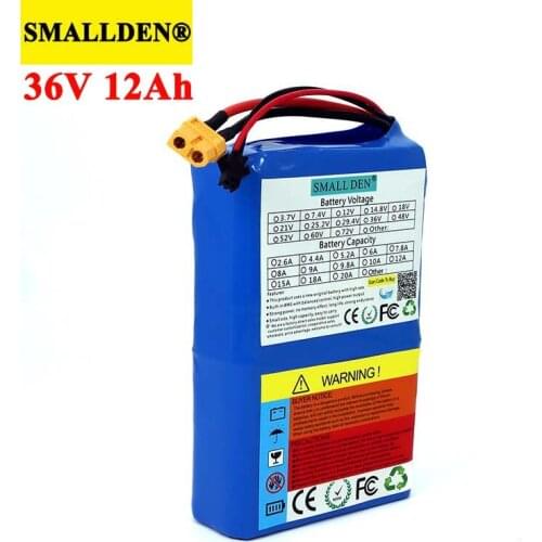 36V 12Ah Lithium Battery Pack 18650 12000mAh High rate 20A BMS for Balancing scooter E-bike lawn mower Aircraft carrier