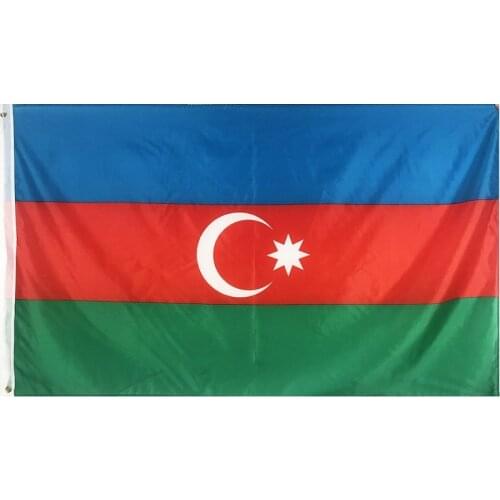 Free Shipping Flagnshow Azerbaijan Flag 90x150cm AZE Flags of Azerbaijan National Banner for Home Decoration