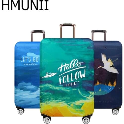 HMUNII Trolley Case Suitcase Dust Cover Travel Accessories Elastic Fabric Luggage Protective Cover Suitable18-32 Inch Suitcase