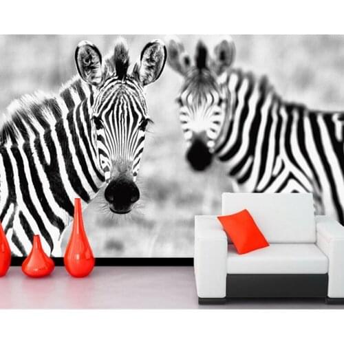 Black and white zebra abstract animal 3d wallpaper mural papel de parede,living room TV sofa wall bedroom wall papers home decor